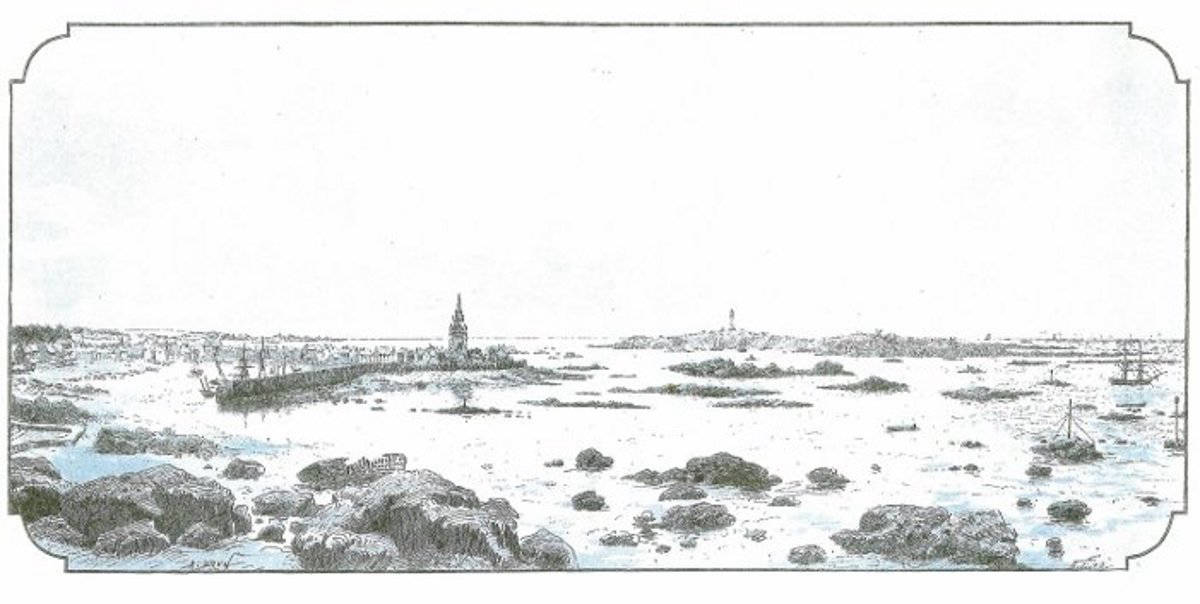 Roscoff vue mer en dessin